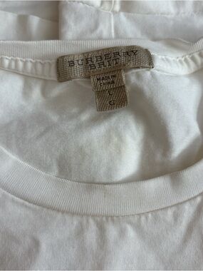 Burberry White Crew Neck Men's T-Shirt
